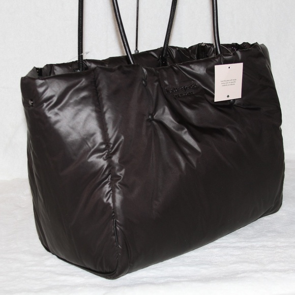 KATE SPADE Everything Puffy Large Tote Shoulder Bag Black Purse NWT - Picture 7 of 12